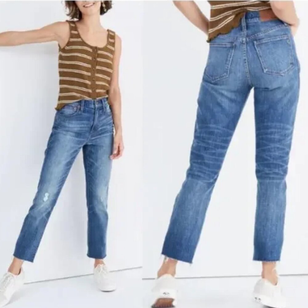 MADEWELL Raw Crop Slim Boyfriend Jean
